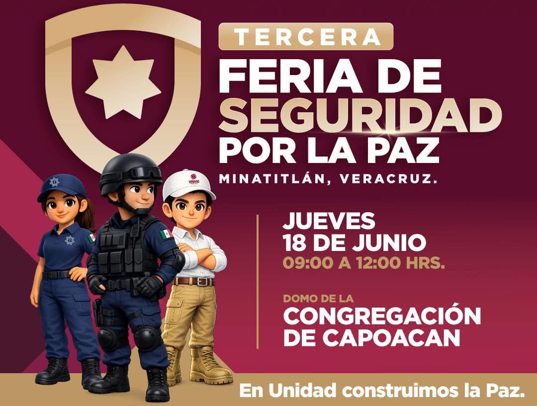 Minatitlán realizará la Tercera Feria de Seguridad por la Paz