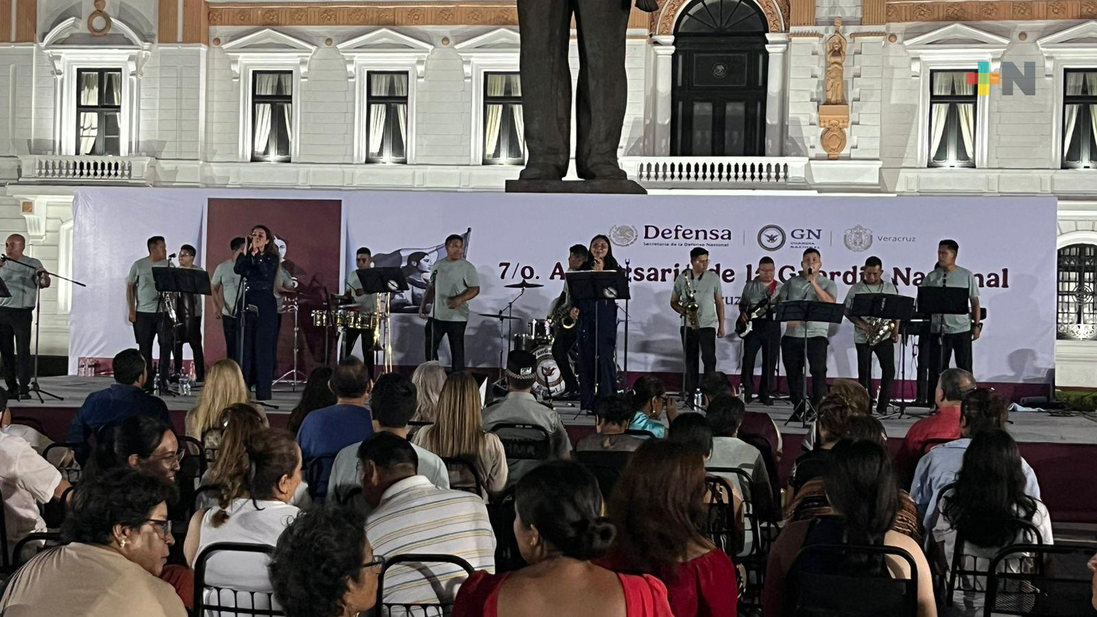 Celebran séptimo aniversario de la Guardia Nacional en malecón de Veracruz