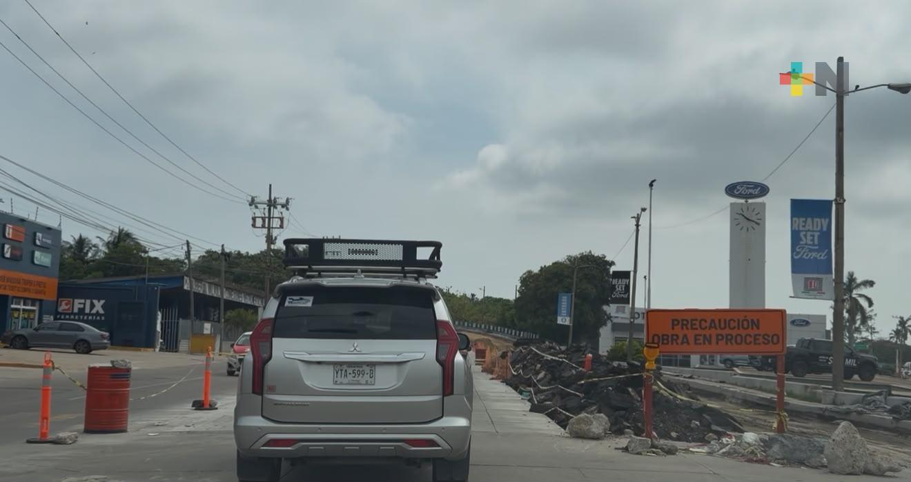 Arrancan trabajos de concreto hidráulico en Puente Palma Sola