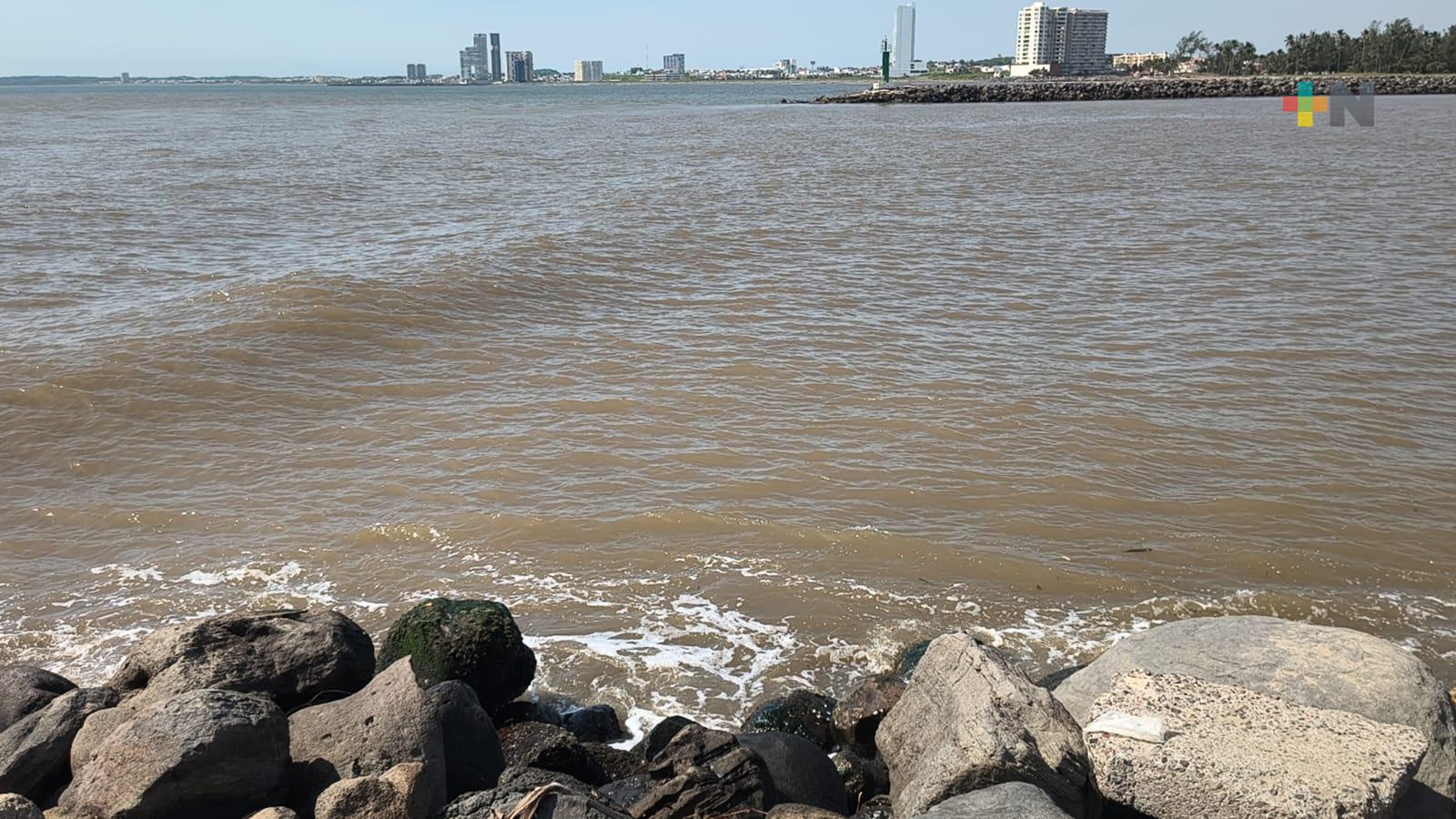 Lluvias incrementan el nivel en  desembocadura del río Jamapa