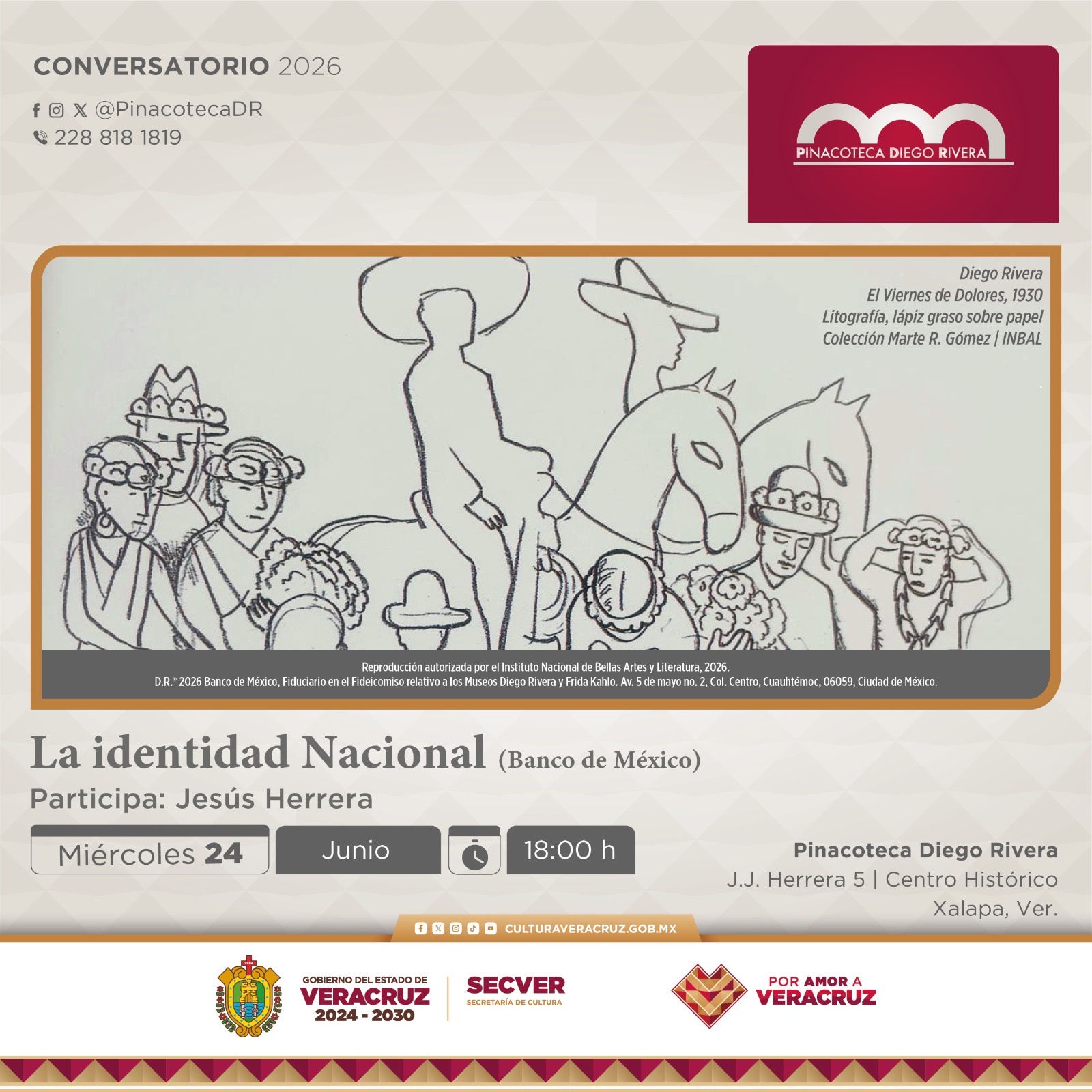 Conversatorios del mes en la Pinacoteca Diego Rivera