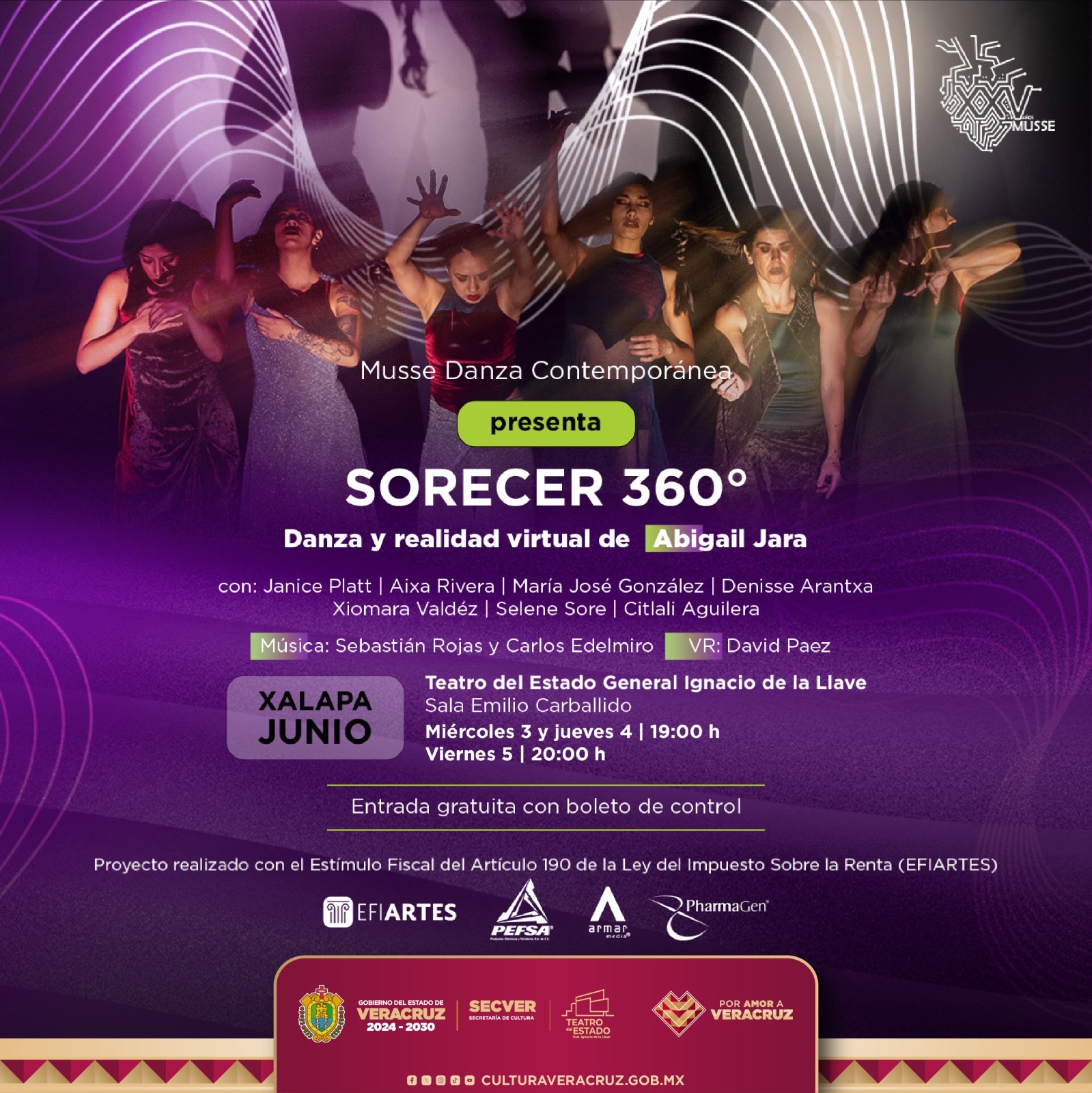 Performance SORECER 360°. Danza y realidad virtual, en el Teatro del Estado