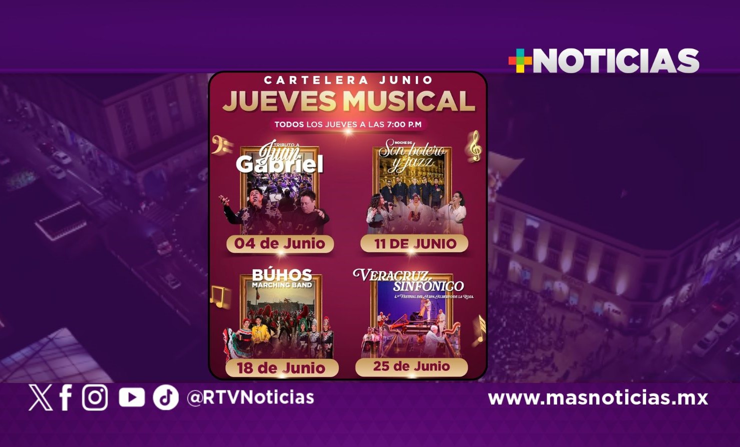 Jueves Musical llena de melodías y cultura la Plaza Lerdo