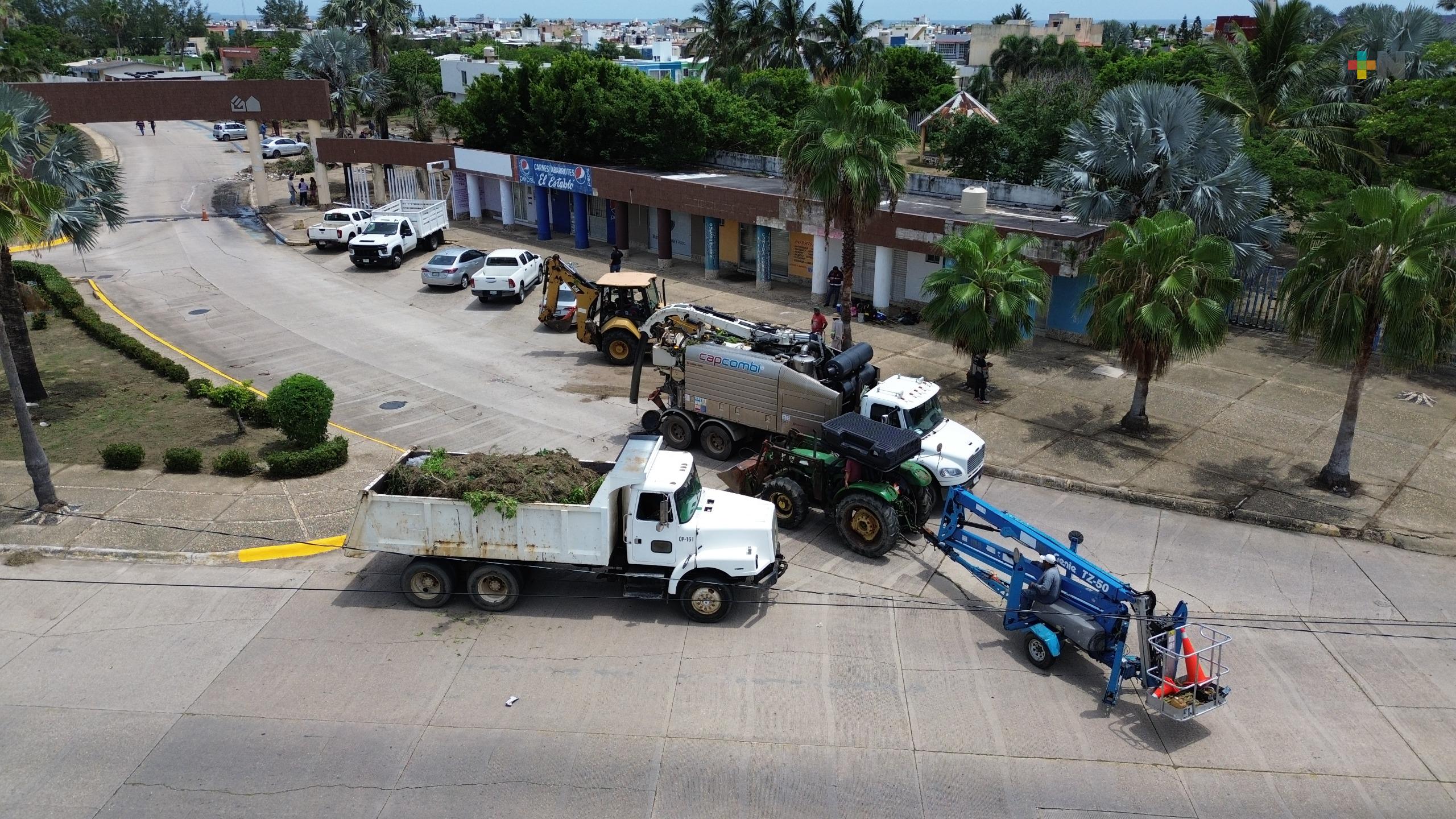 Habitantes de la colonia Puerto Esmeralda beneficiados con jornada de limpieza en Coatzacoalcos