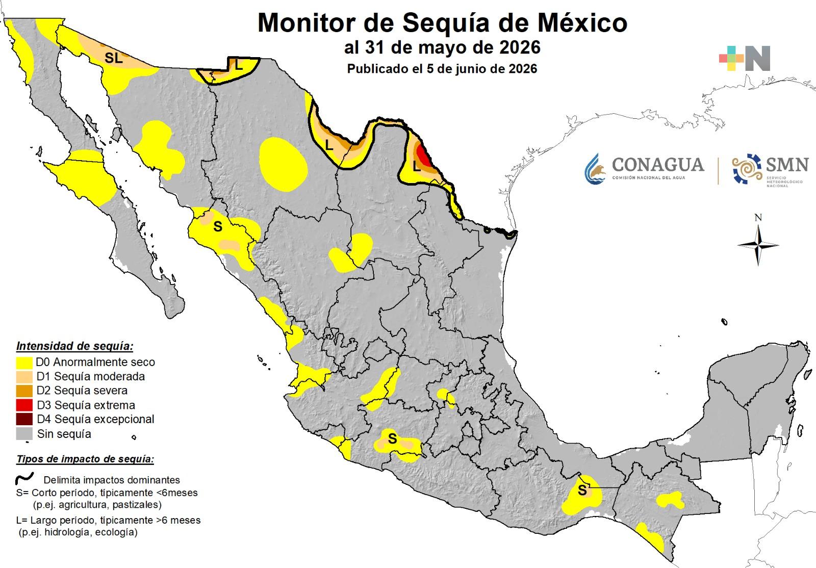 Veracruz reduce municipios con sequía anormal; Jesús Carranza sigue en moderada