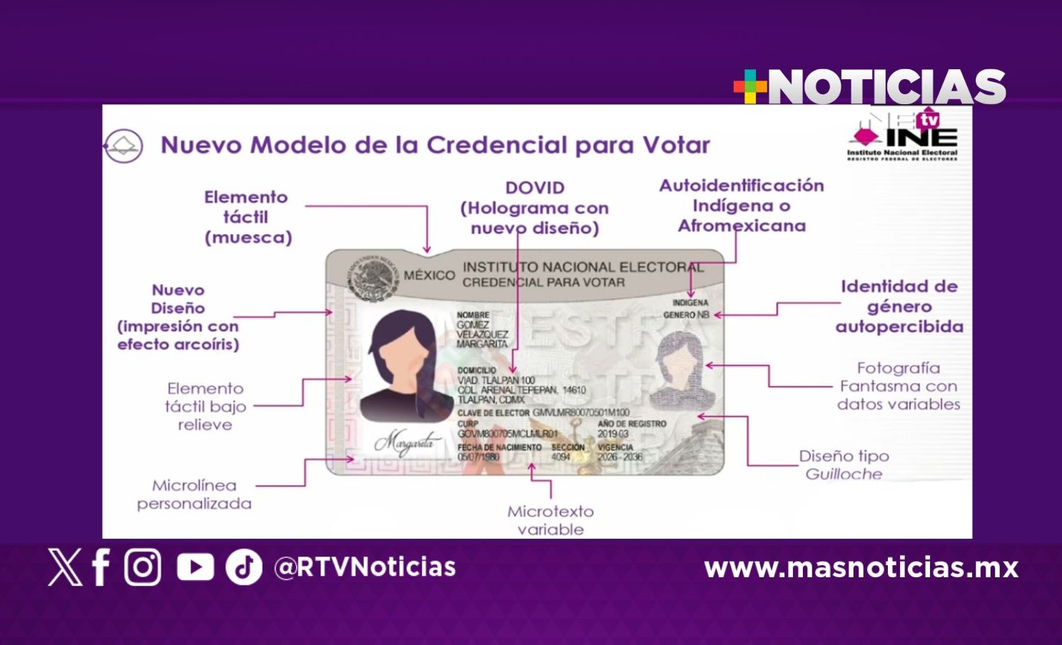 INE lanza nueva credencial para votar con mayores medidas de seguridad e inclusión