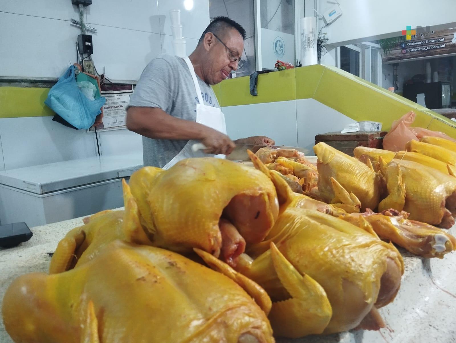 Baja precio de la carne de pollo en el municipio de Veracruz