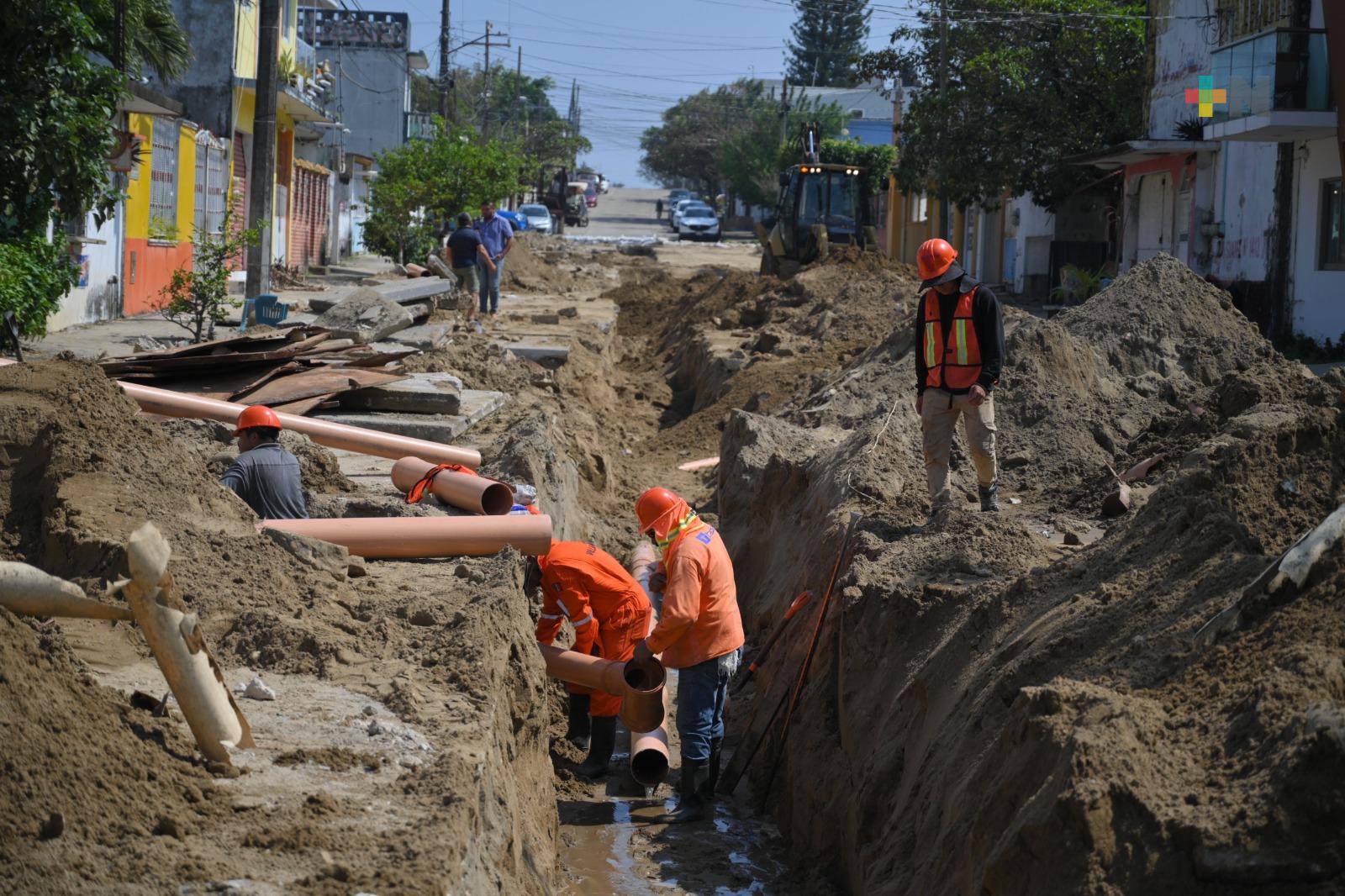 Anuncian rehabilitación de redes de drenaje y colectores sanitarios en Coatzacoalcos