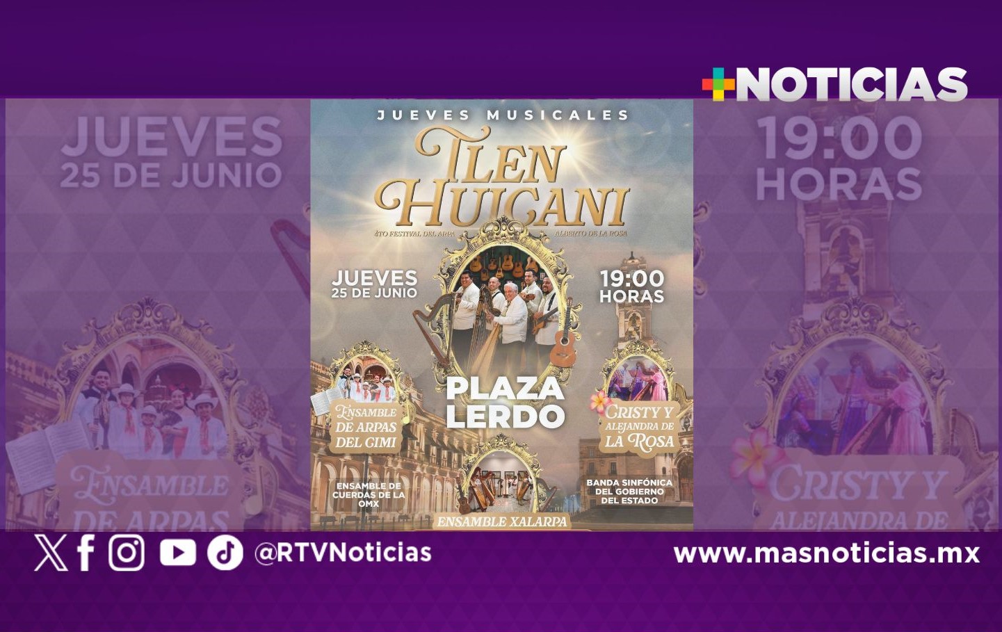 Jueves Musicales celebra el Festival del Arpa con Tlen Huicani