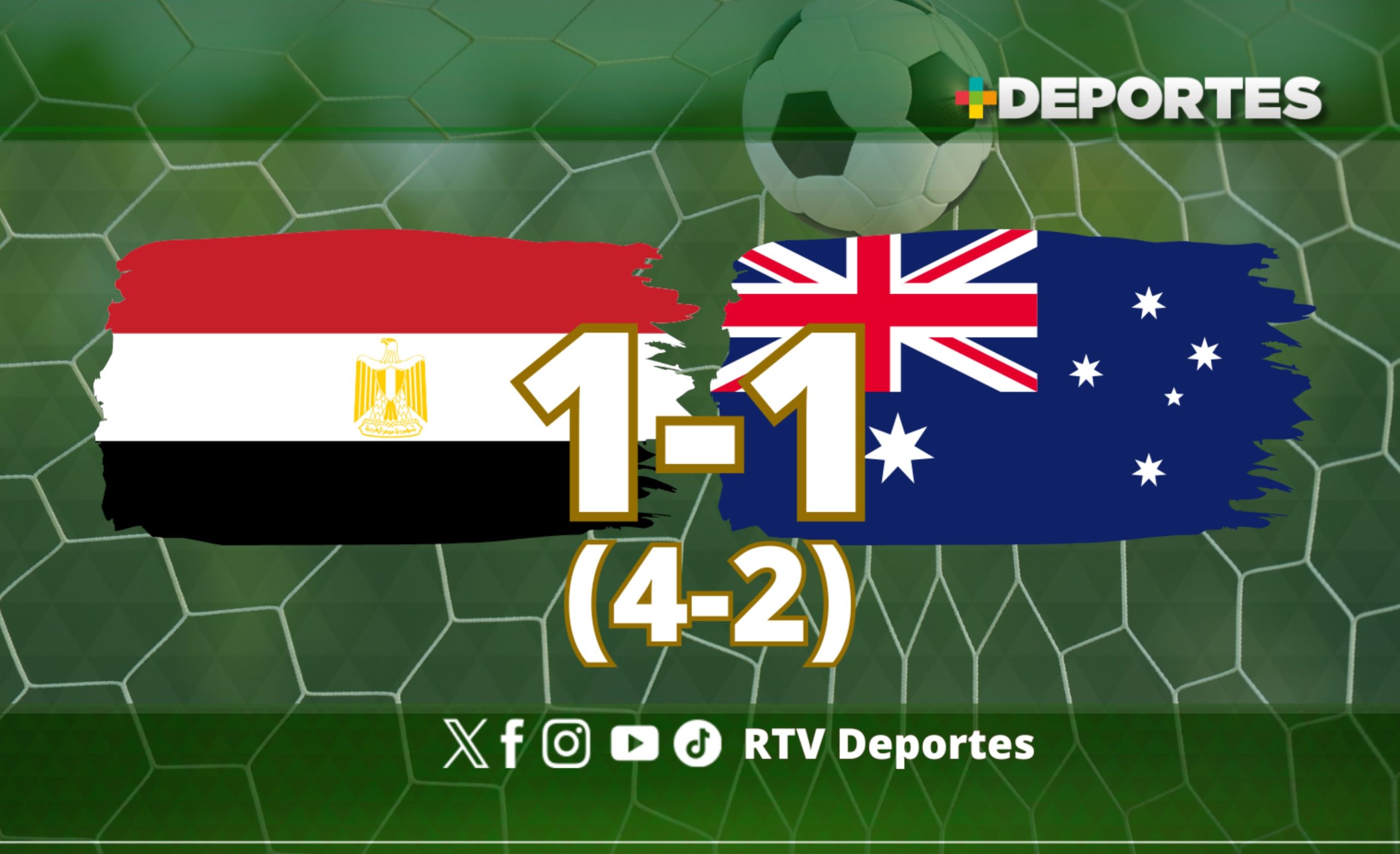 Egipto vence en penales a Australia y jugará octavos