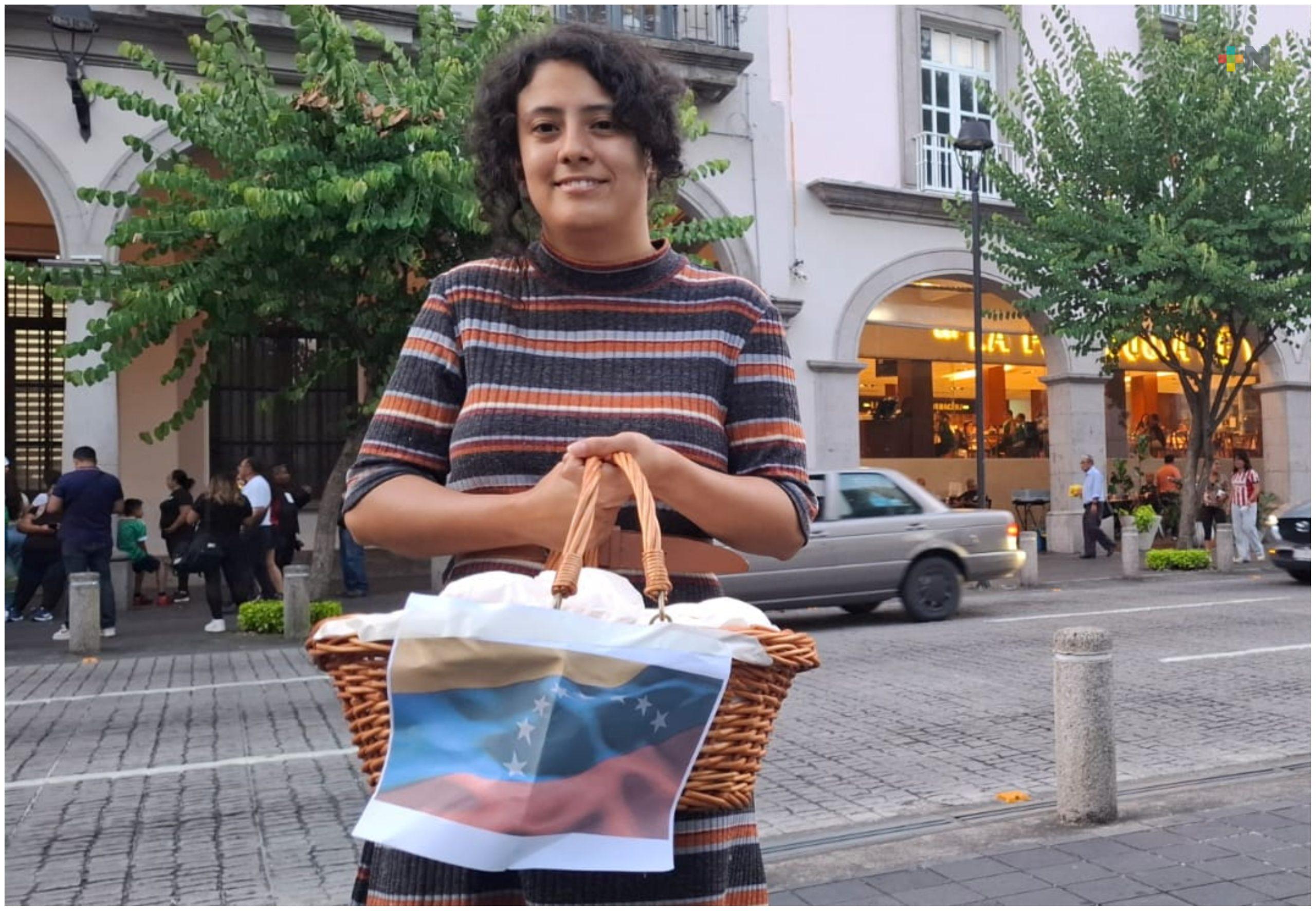 Desde Xalapa, joven venezolana recauda fondos para apoyar a su familia tras los terremotos