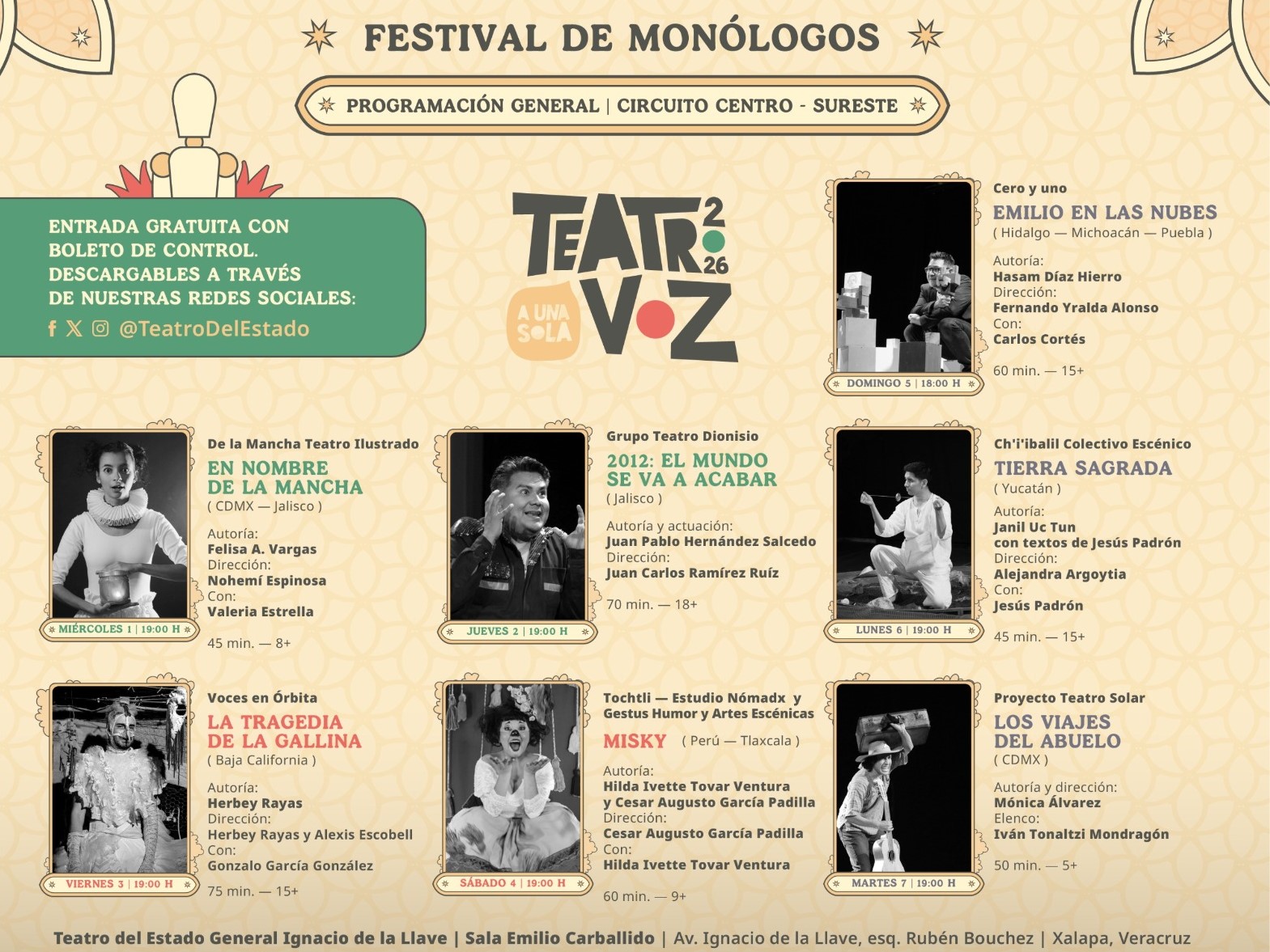 Inicia el XXI Festival de Monólogos Teatro A Una Sola Voz