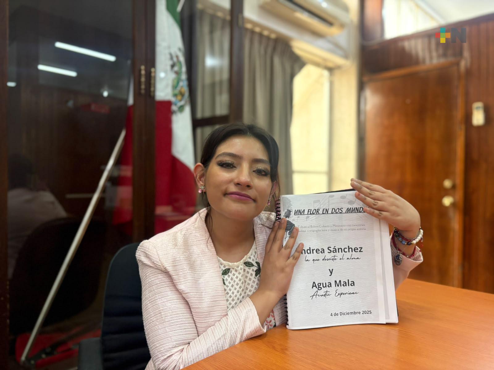 Joven xalapeña rescata y fusiona el bolero tradicional