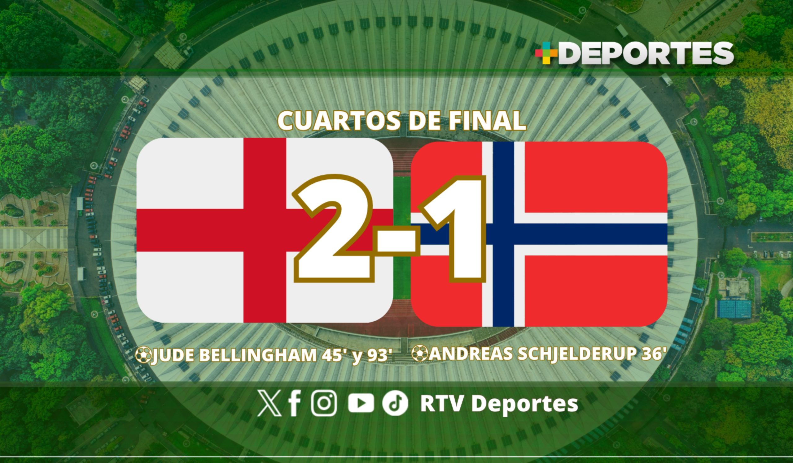 Inglaterra vuelve a semifinales de la Copa Mundial
