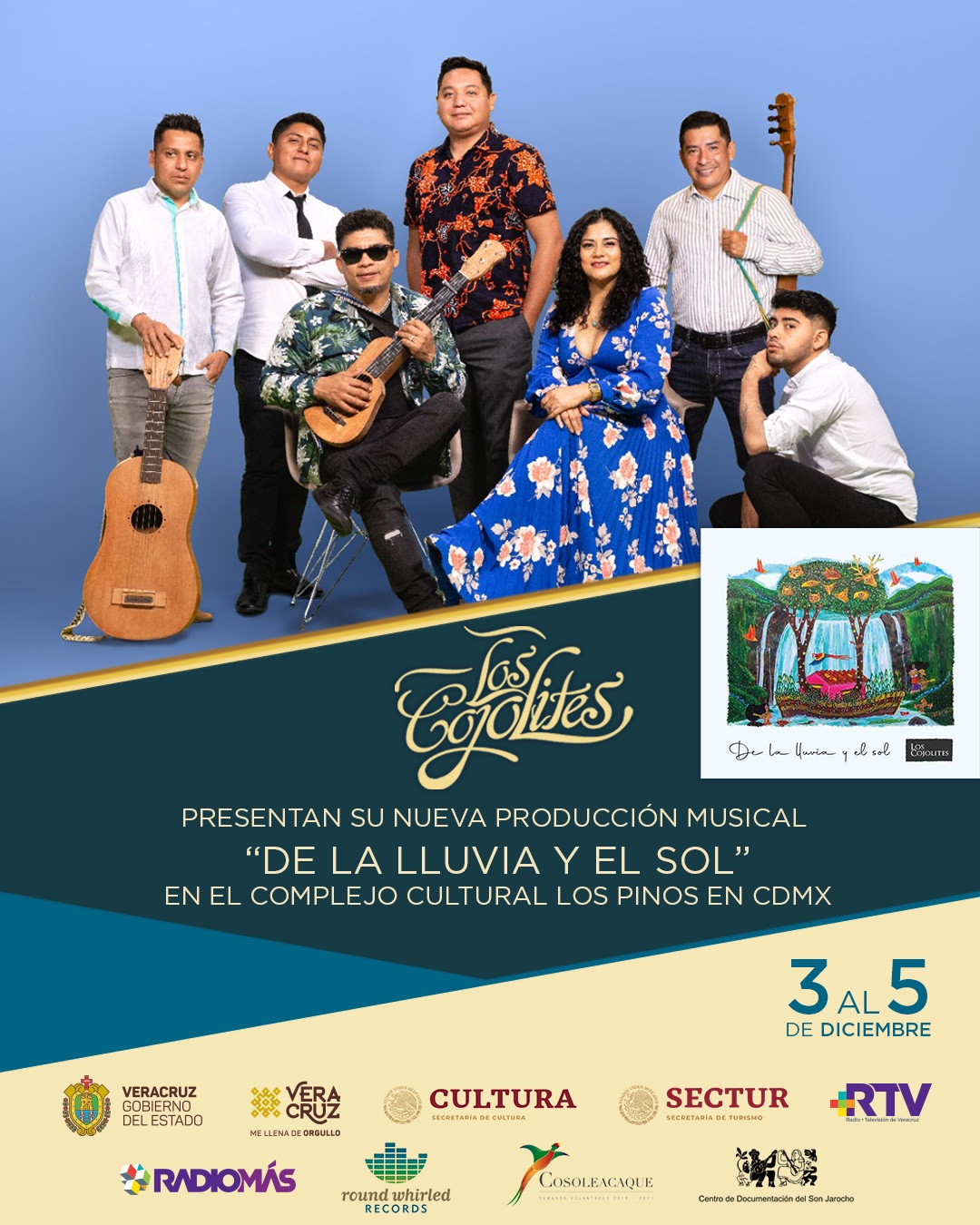 Los Cojolites presentan su nueva producción musical “De la lluvia y el sol” en el Complejo Cultural Los Pinos en CDMX